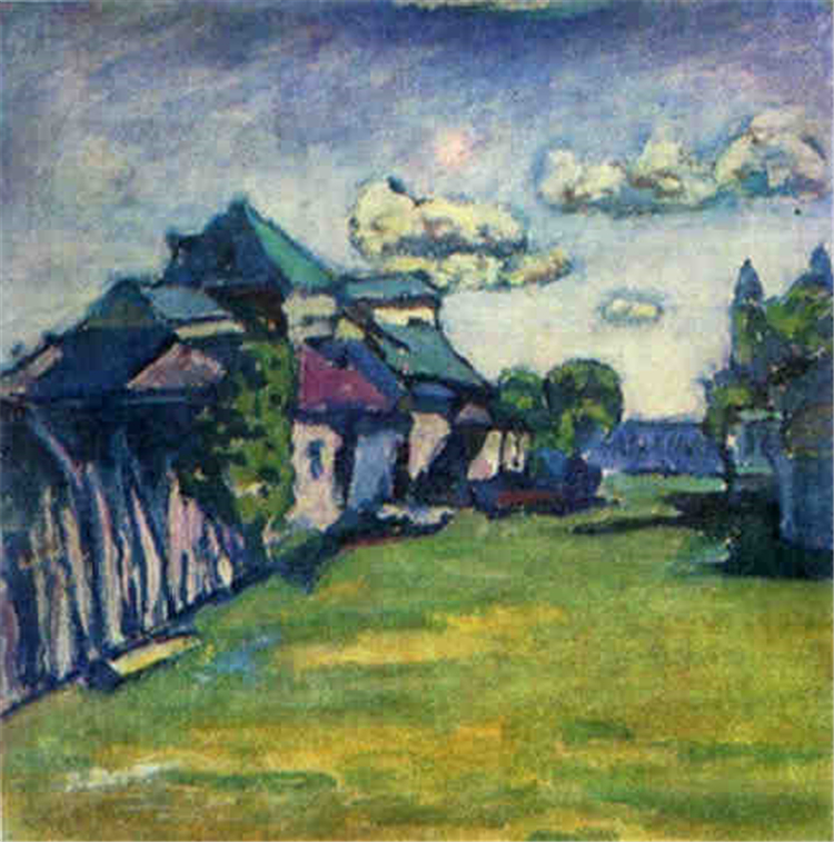 Moscow Environs 1908 Wassily Kandinsky Abstract Painting